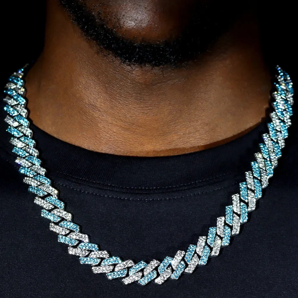 14mm Multicolor Iced Out Necklace