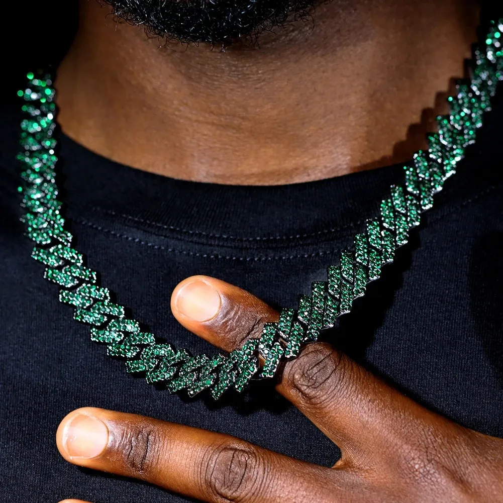 14mm Multicolor Iced Out Necklace