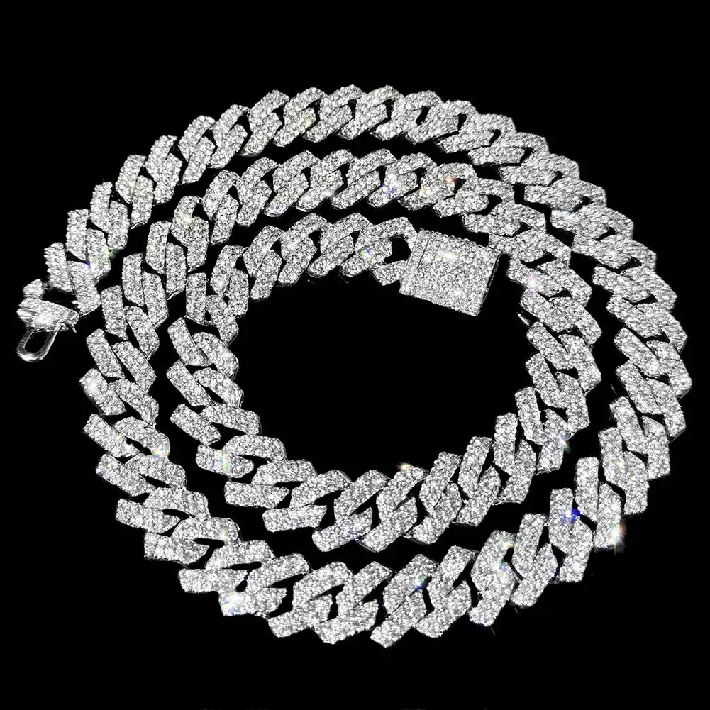 14mm Multicolor Iced Out Necklace