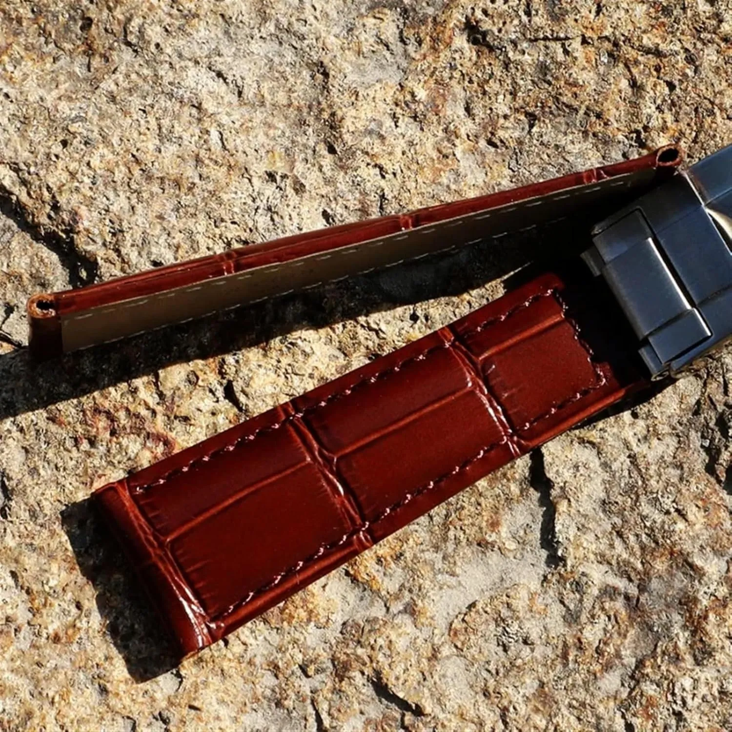 20mm Calf Watch Bands Strap For Rolex Datejust Day Date Genuine Cowhide Leather Straps Watch Bracelet For Daytona Folding Clasp