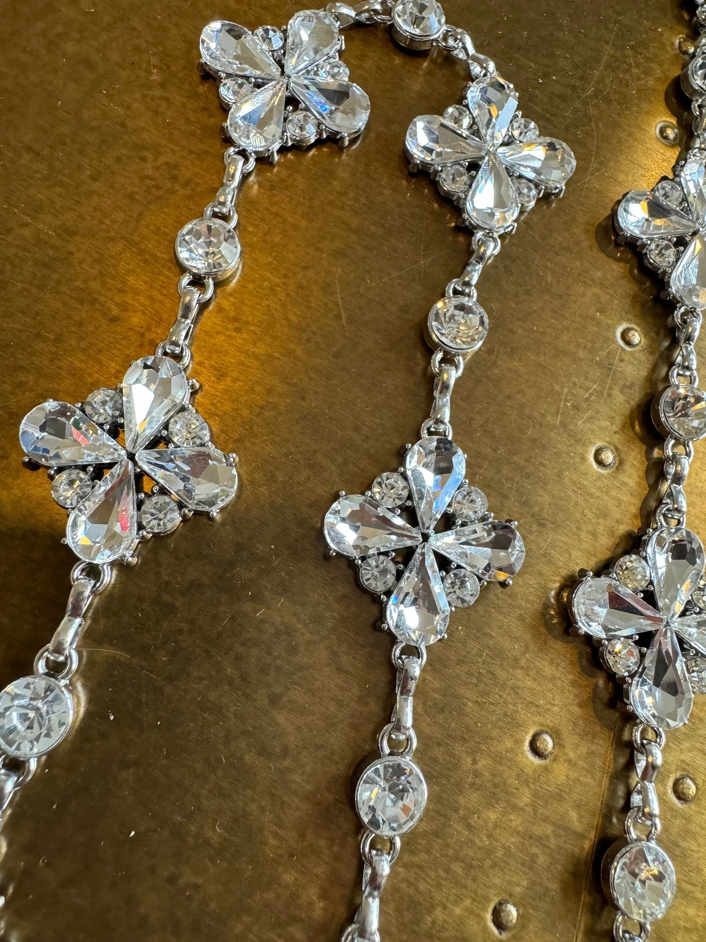 3cm Wide, Diamanté Chain Trim, Rhinestone, Silver Crystals, Fashion, Diamanté Trim, Rhinestones, Bridal, Weddings, Cards, Belts, Straps