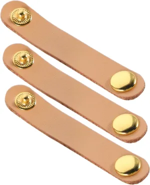 3pcs Cowhide Strap Adjustment Buckle Purses Chain Shortening Buckle Clasp for Bag Leather Purse Making Supplies Leather Bag Strap Replacement Top Layer Cowhide Chocolate