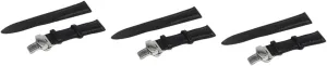 3pcs Premium Leather Watch Band for Men and Women Butterfly Clasp Stylish Replacement Watch Straps for Wristwatches