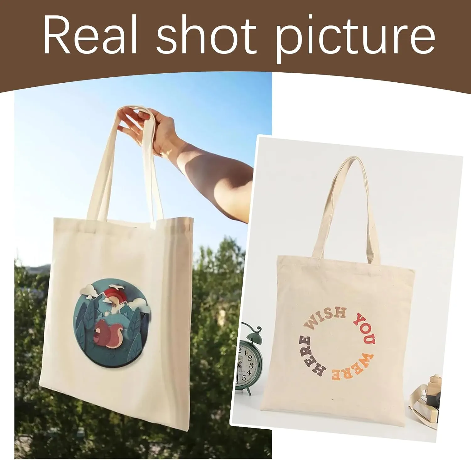 40 pcs Blank Canvas Bags bulk,Sublimation Tote Bags,polyester tote bags for sublimation 31x36cm,DIY customization crafts