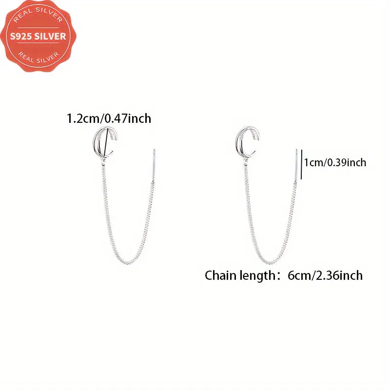 925 Silver Tassel Earrings Boho & Style Daily Wear Festive Occasions