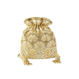 Adora By Ankita Gold Gota Patti Jaali Bag