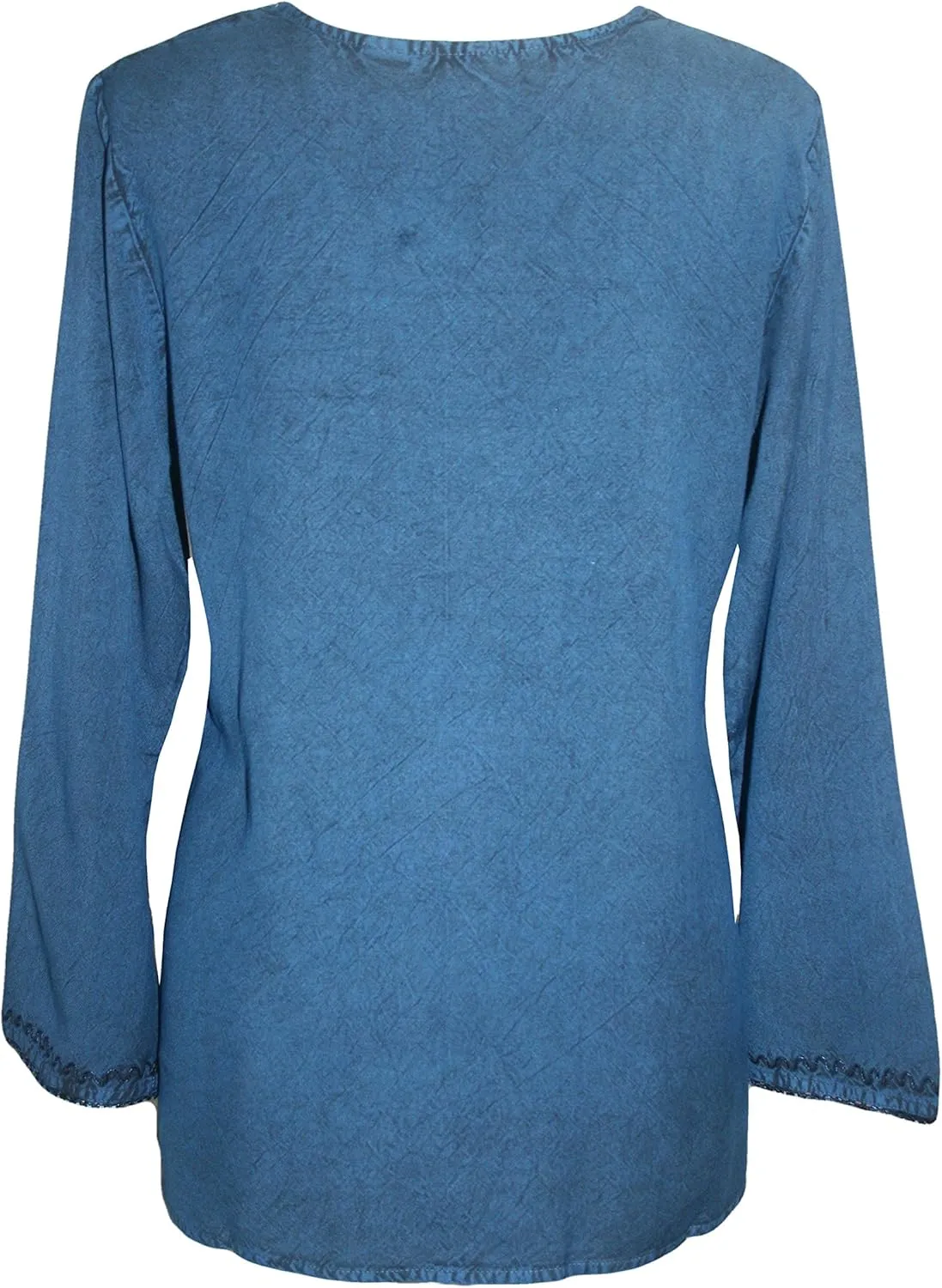 Agan Traders 2025 Summer Long Sleeve Embroidered Blouses - Medieval Bohemian Fall Tops - Vintage Tunic Women's Blouses Kurta