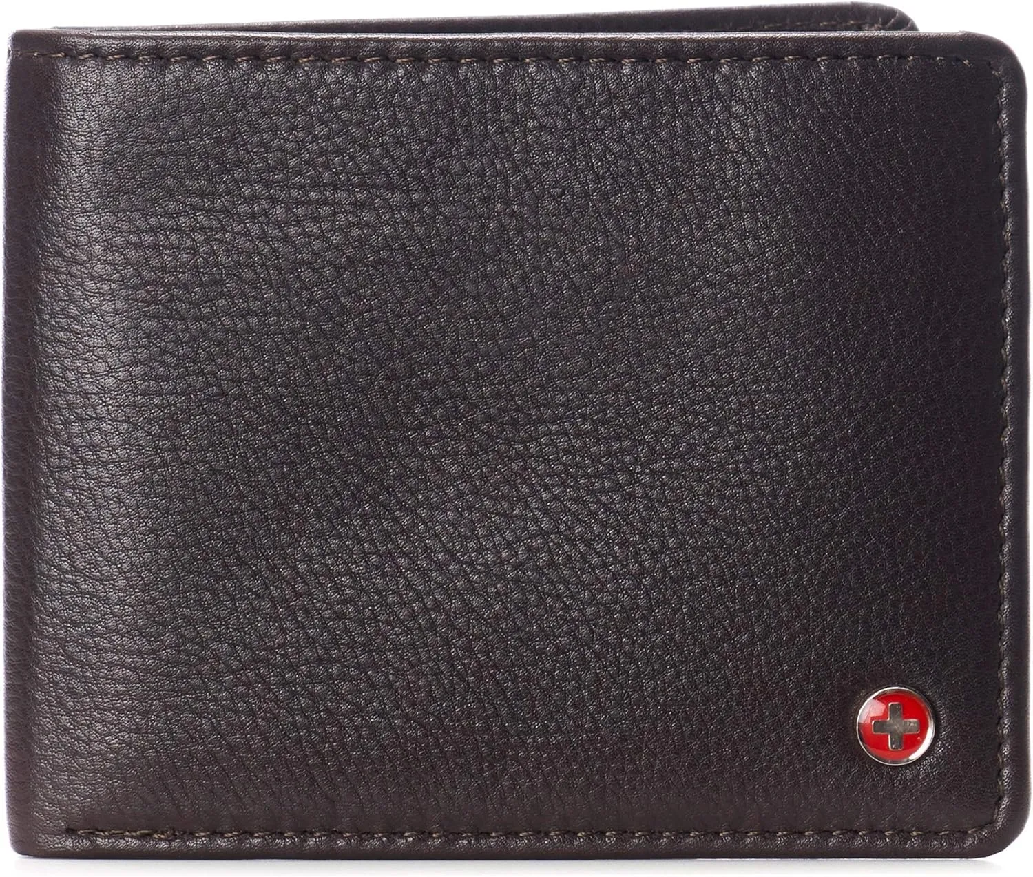 Alpine Swiss RFID Connor Passcase Bifold Wallet For Men Leather Comes in a Gift Box Soft Nappa Brown