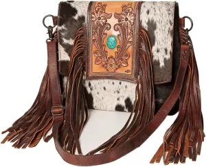 American Darling Cross Body Hand Tooled Hair on-Genuine Leather Western Women Bag Handbag Purse | Crossbody Bag for Women | Cute Crossbody Bag | Crossbody Purse