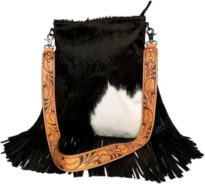 American Darling Messenger Hair On Genuine Leather Women Bag Western Handbag Purse