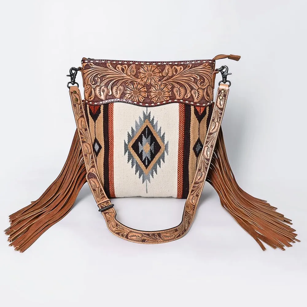 American Darling Signature Crossbody Hand Tooled Saddle Blanket Genuine Leather Women Bag Western Handbag Purse