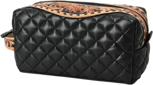 American Darling Toiletry Hand Tooled Genuine Western Leather Women Bag