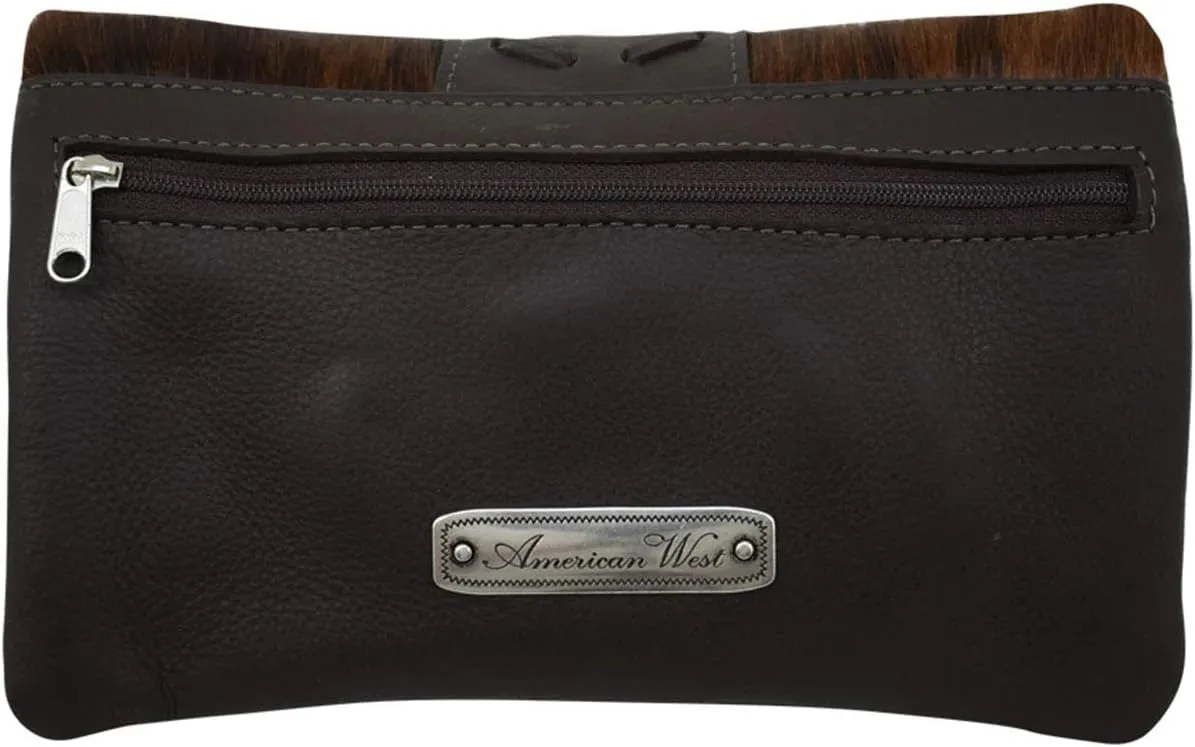 American West Womens Grab-And-Go Foldover Crossbody/Clutch/Wallet Bag