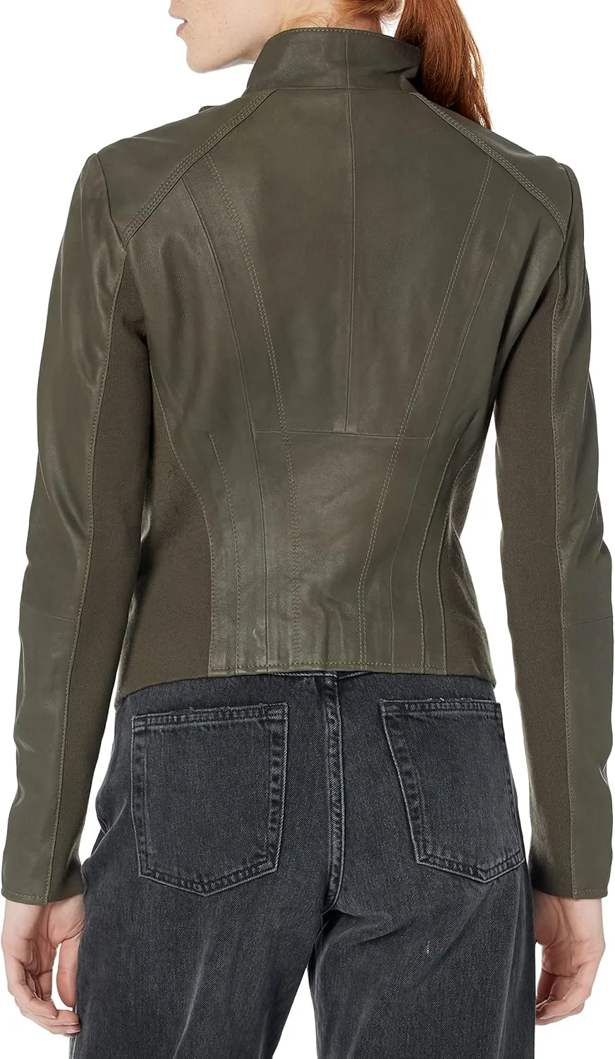 Andrew Marc Women's Asymmetrical Felix Leather Moto Jacket