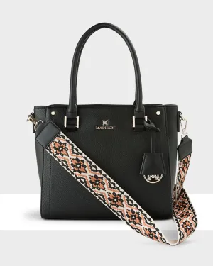 Angie Medium 3 Compartment Satchel Bag   Aztec Bag Strap