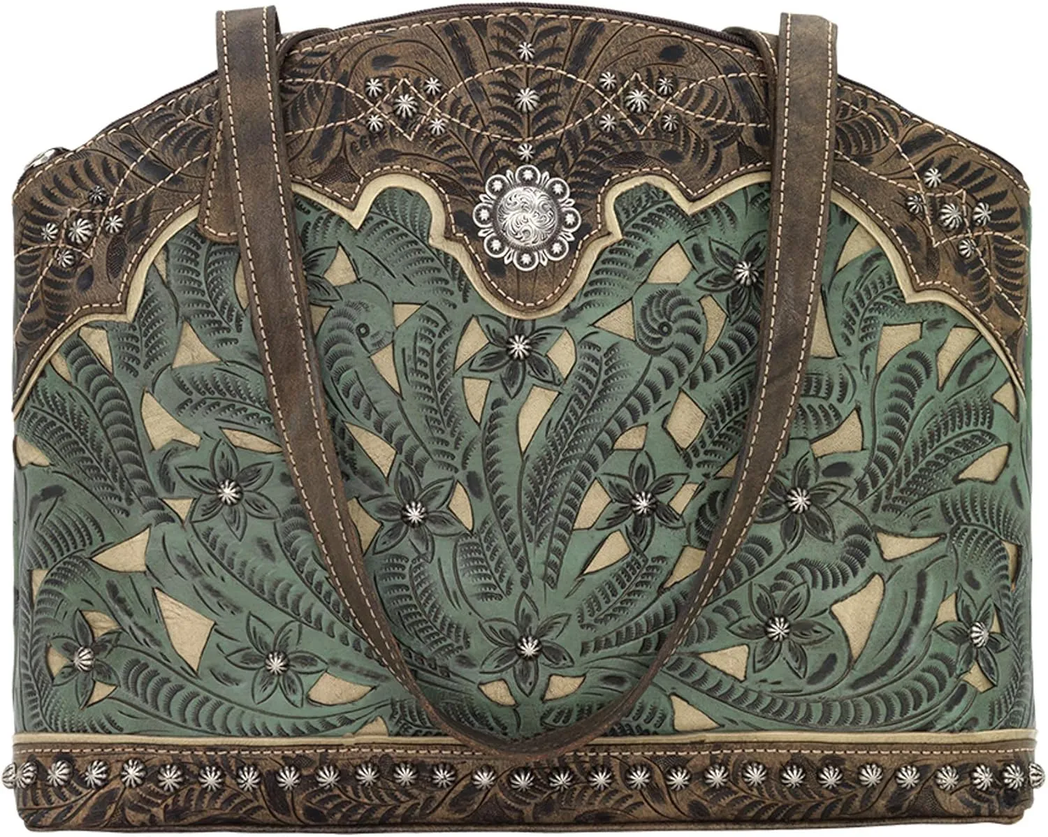 Annie's Secret Half Moon Tote for Women | Leather Lined Ambidextrous Conceal Carry Pocket on Back