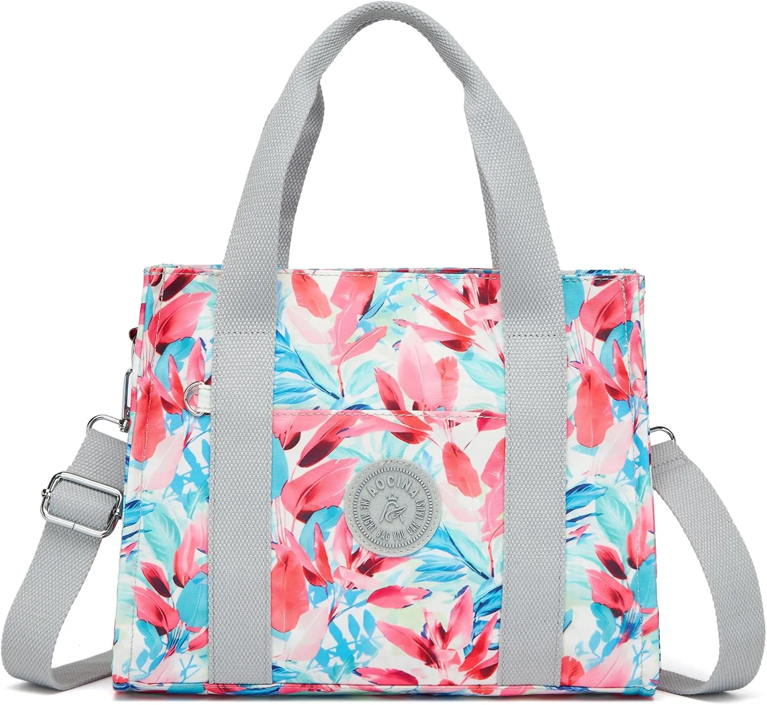 AOCINA Small Tote Bag for Women with Zipper Satchel Bags Crossbody Tote Purse Shoulder Handbags for Work Nurse College Gift
