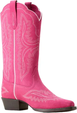 ARIAT Youth Casanova Western Boot, Haute Pink Suede, 6