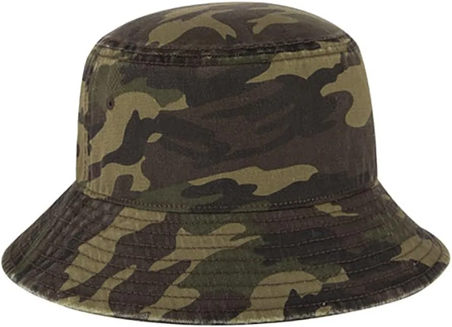 Ashen Fane Garment Washed Combed Cotton Twill Packable Lightweight Unisex Bucket Hat
