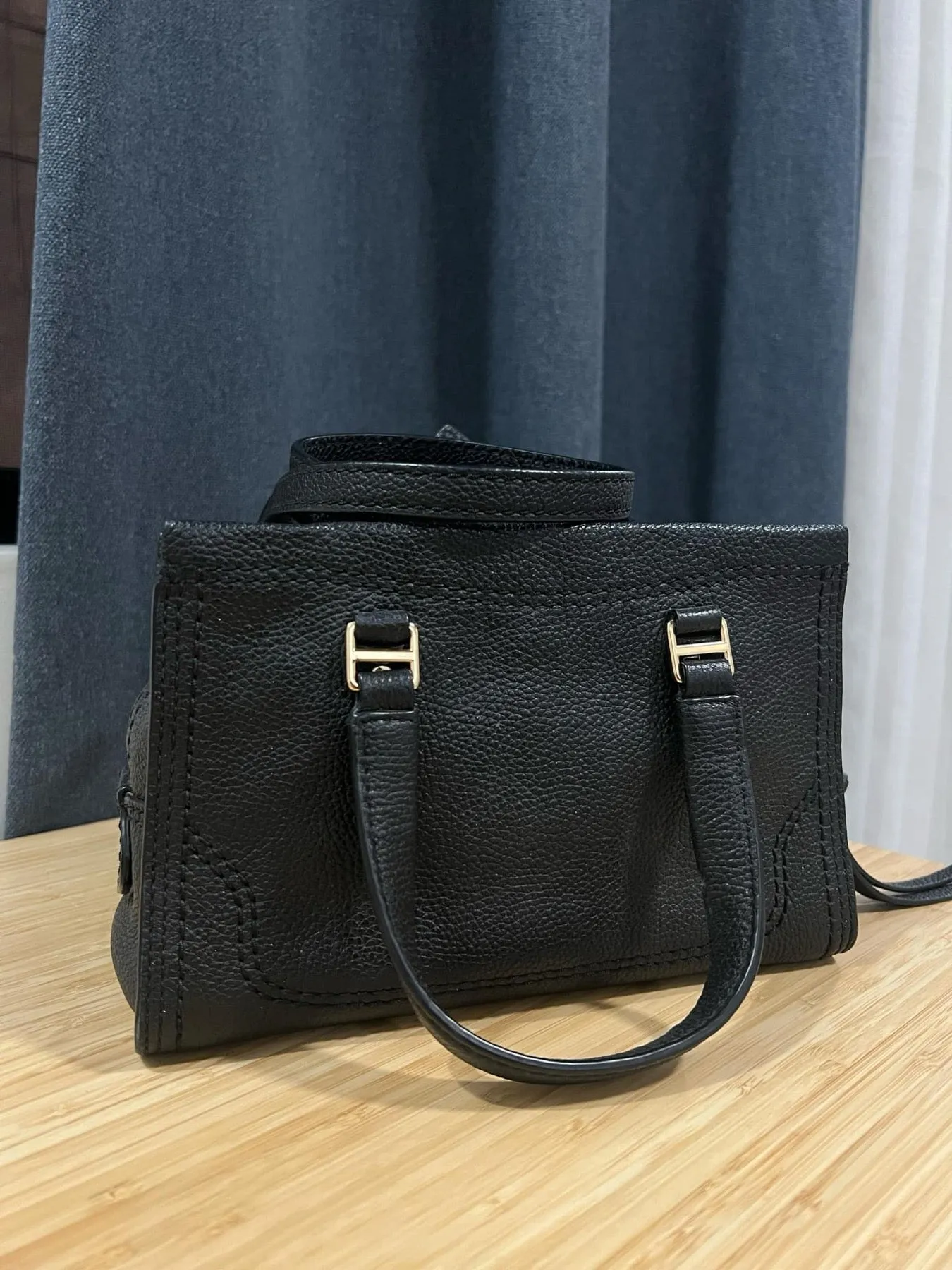AUTHENTIC/ORIGINAL Preloved MJ Mini Cruiser Black Pebbled Leather Bag