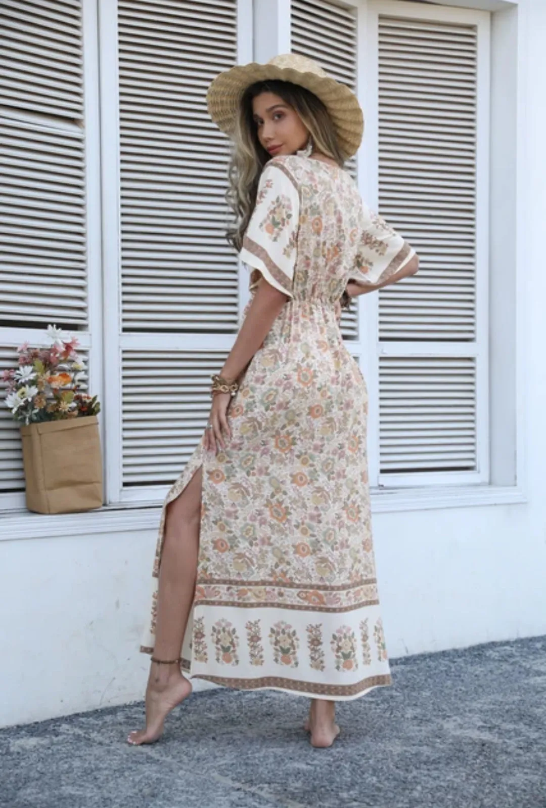 Avencea Trendy Bohemian Maxi Dress
