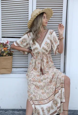 Avencea Trendy Bohemian Maxi Dress
