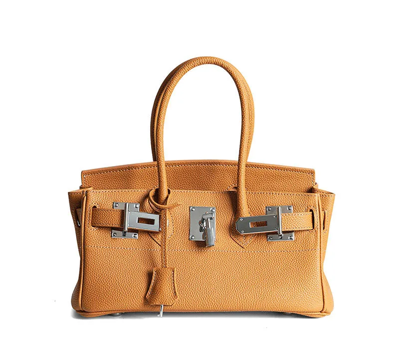Azure Luxe Lock Tote