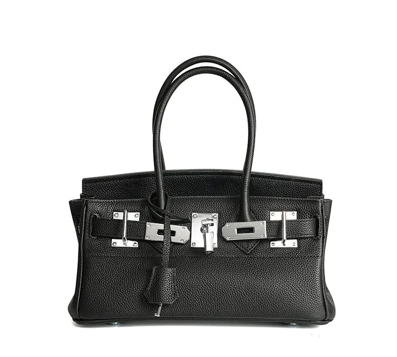 Azure Luxe Lock Tote