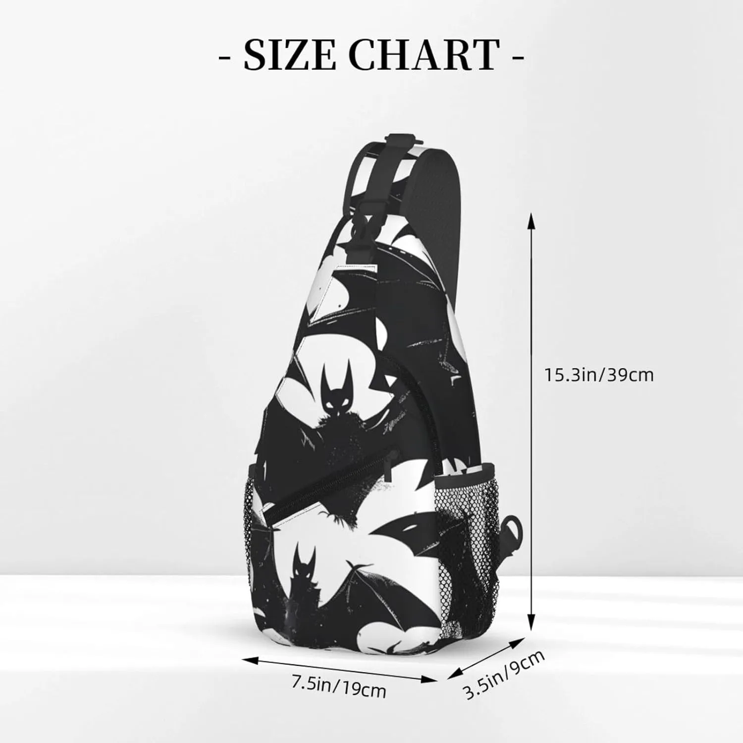 Bat Halloween Print Cross Chest Bag Diagonally Adjustable Straps Lightweight Sport Crossbody Bags