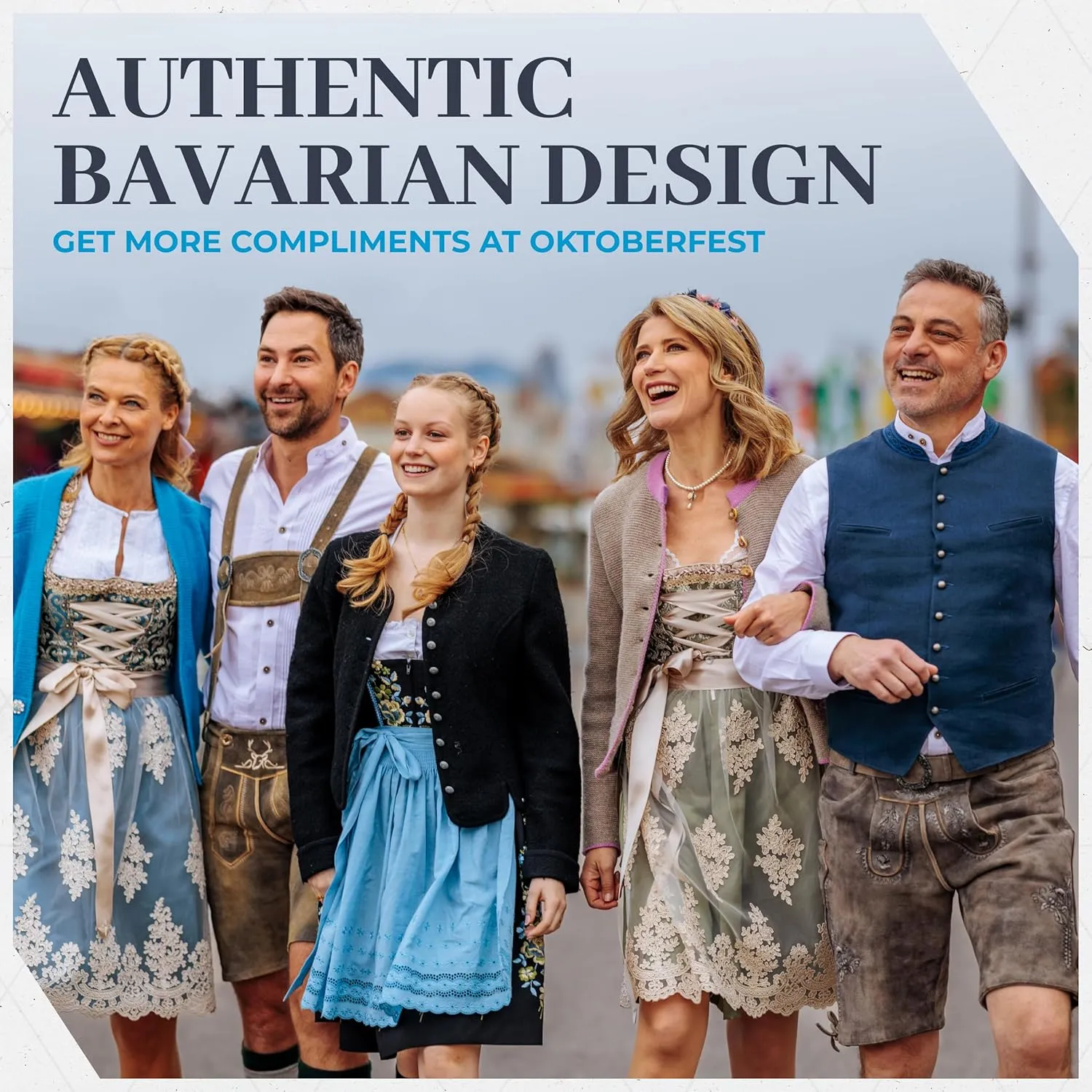 BAVARIA TRACHTEN Lederhosen Men Oktoberfest Costume, Genuine Leather German, Mushroom Brown Short, Green, White, Goat