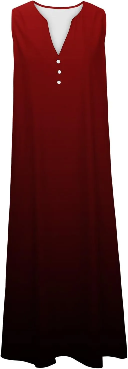 Beach Sundresses for Women 2025 Vacation Casual Plus Size Midi Sun Dress Loose Flowy Summer Boho Long Dresse Trendy
