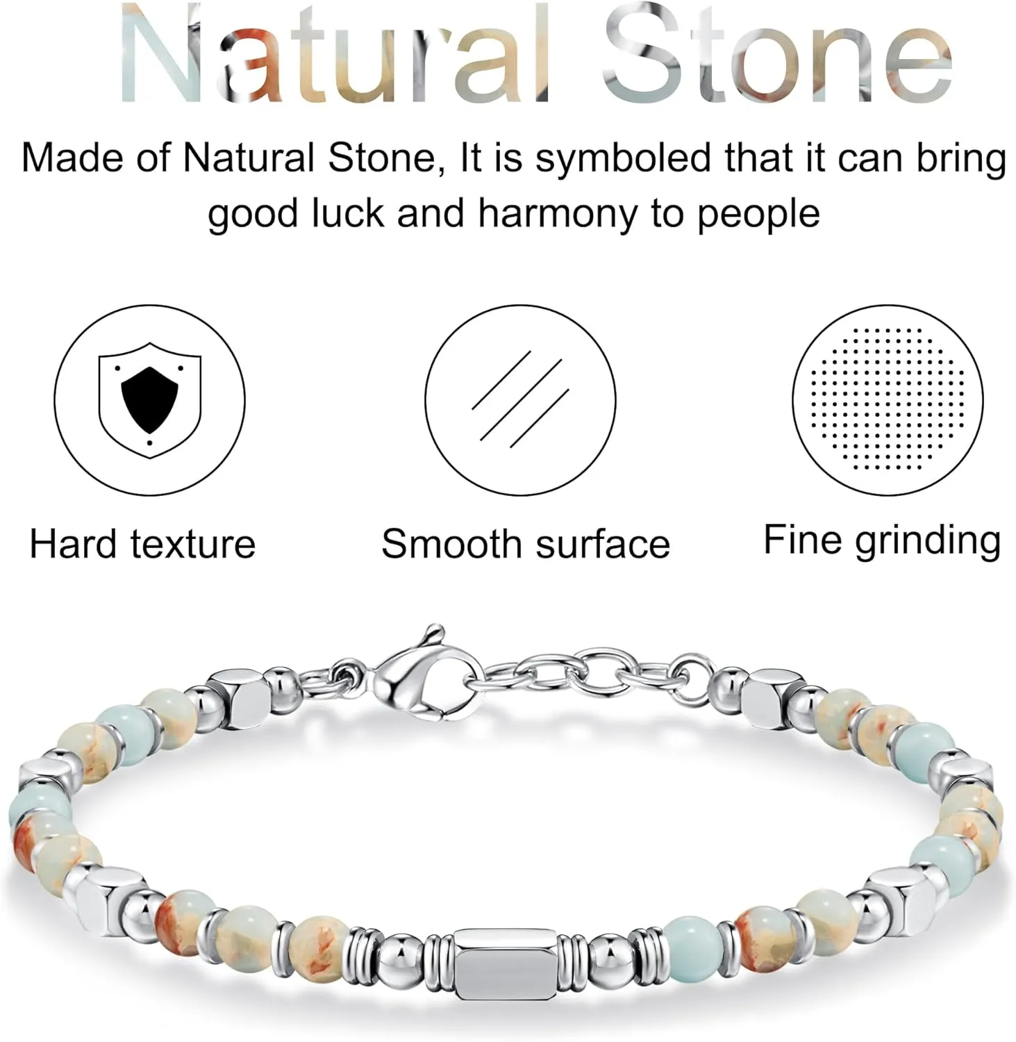 Beaded Bracelets for Women - Silver and Gold Boho Bracelets, Trendy Jewelry Gifts for Lover, Mom, Friends