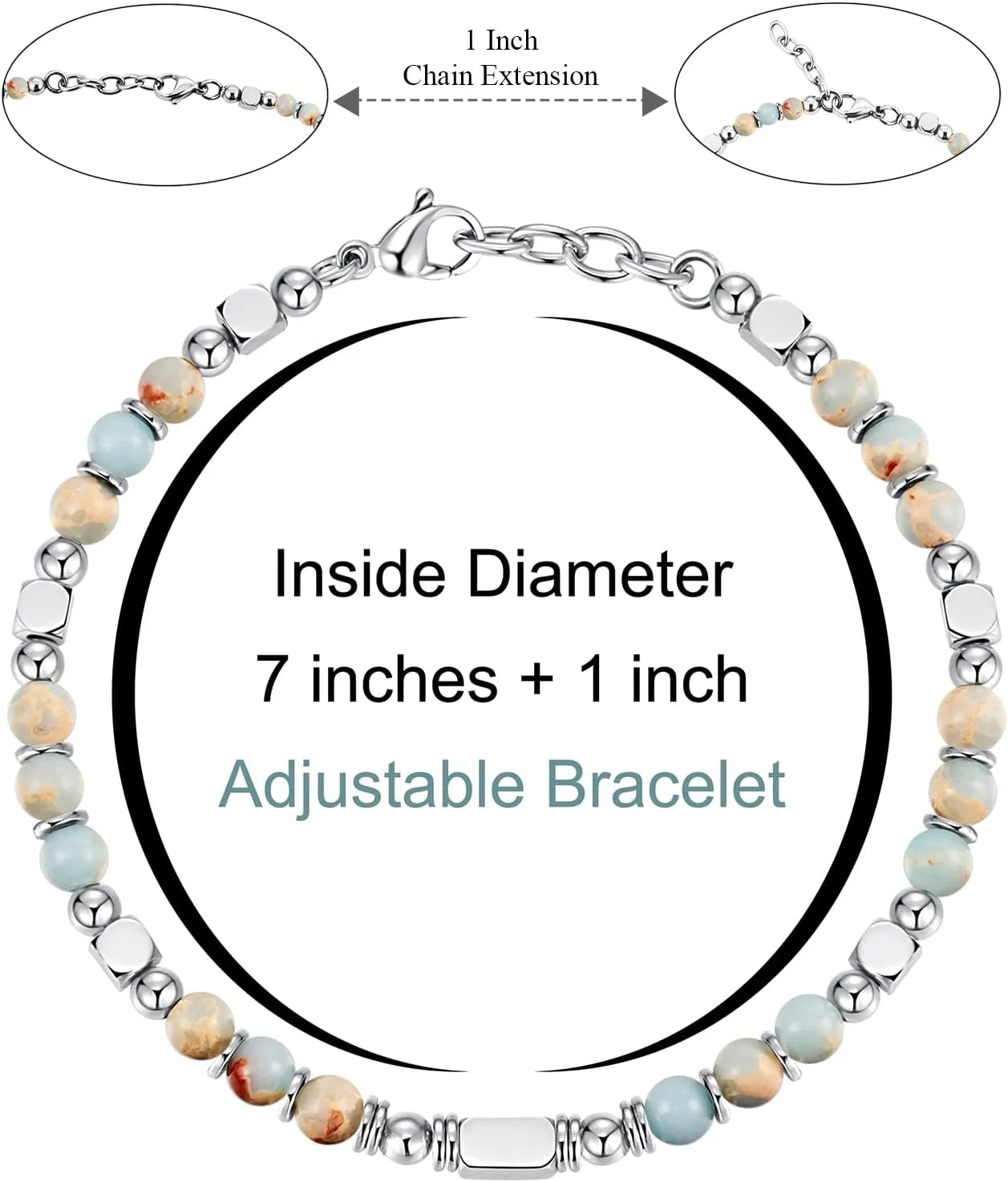 Beaded Bracelets for Women - Silver and Gold Boho Bracelets, Trendy Jewelry Gifts for Lover, Mom, Friends