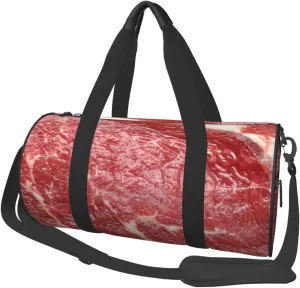 Beef Meat Sports Gym Duffel Bag For Men Women Weekender Travel Workout Training Handbag