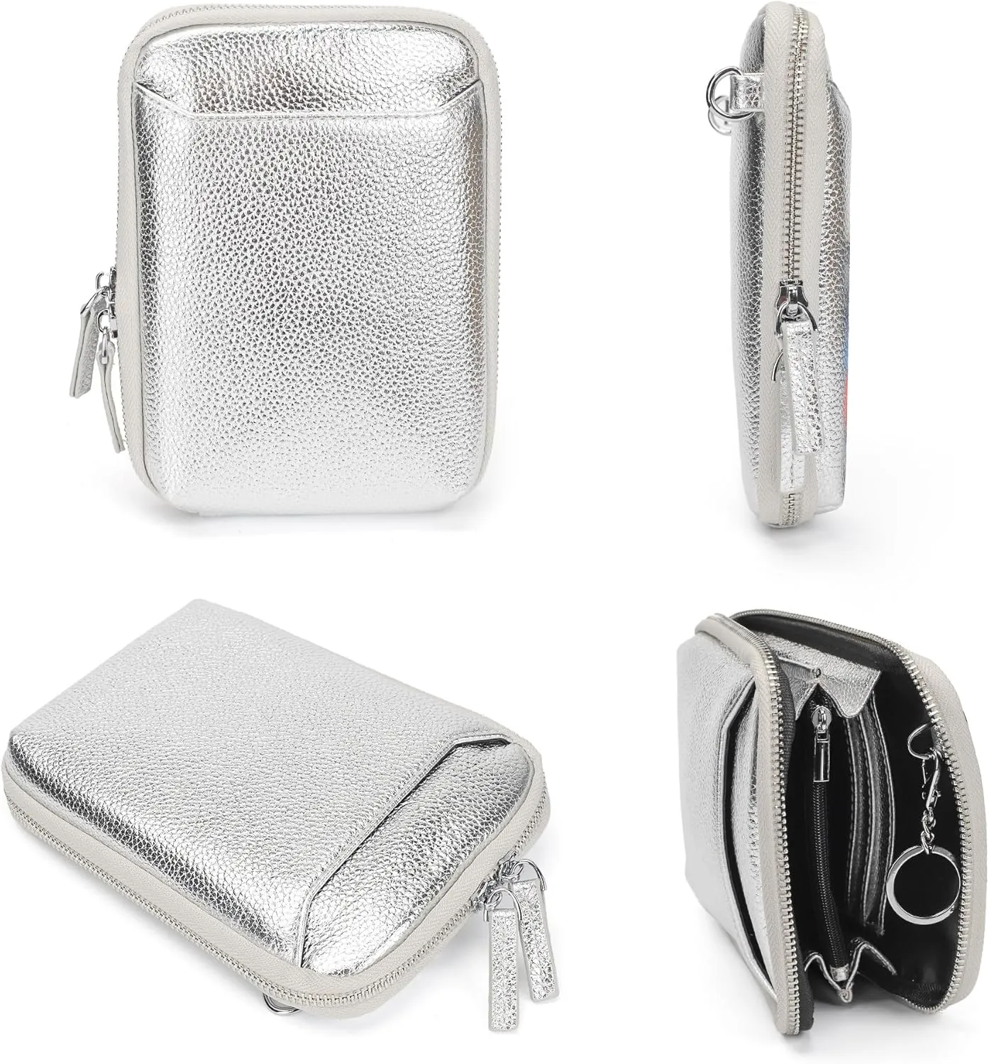 befen Genuine Leather Crossbody Cell Phone Purse for Women, Small Zip Around RFID Blocking Crossbody Wallet Bags