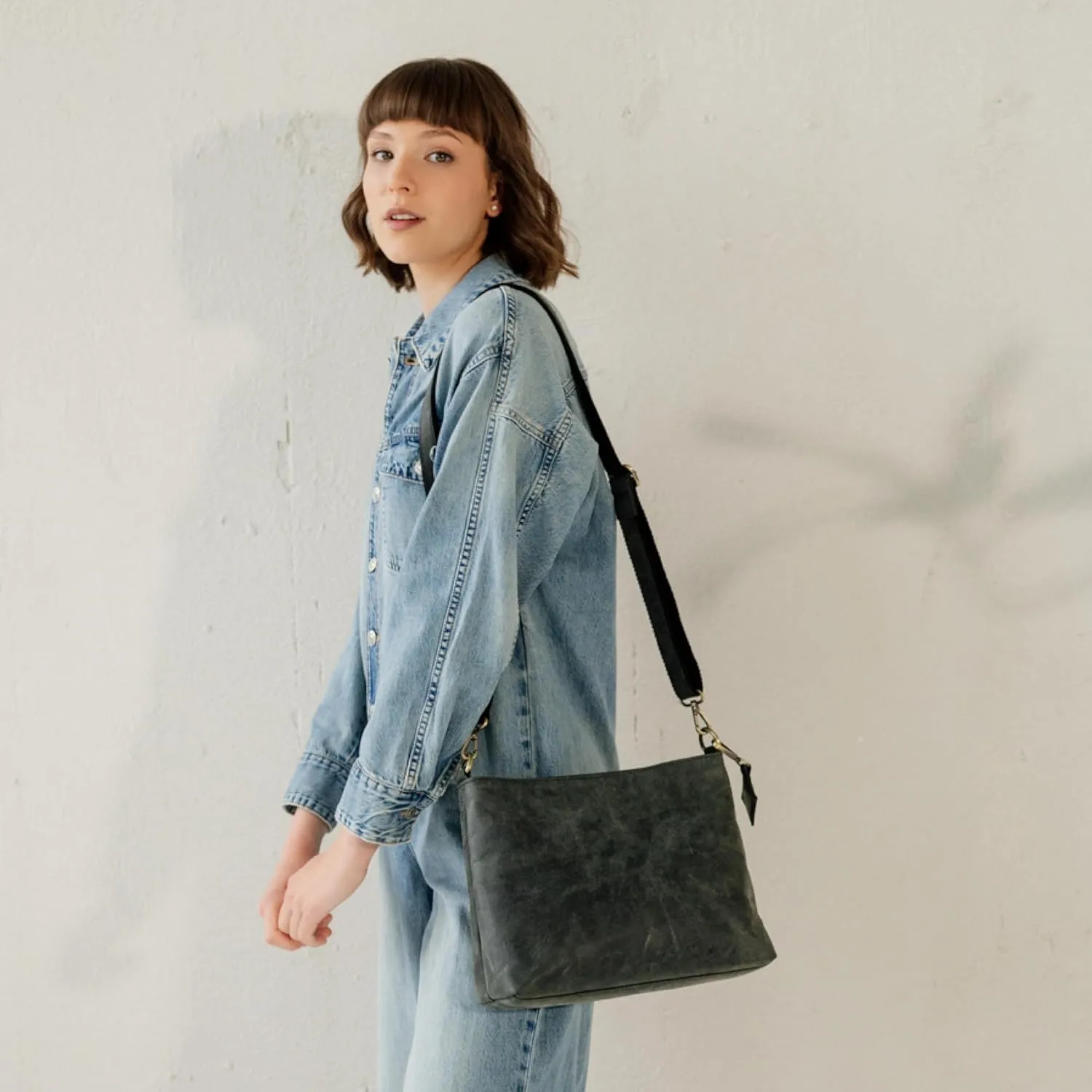 BERLINER BAGS Vintage Genuine Leather Shoulder Bag Marbella, Crossbody Purse for Women, Satchel Bag