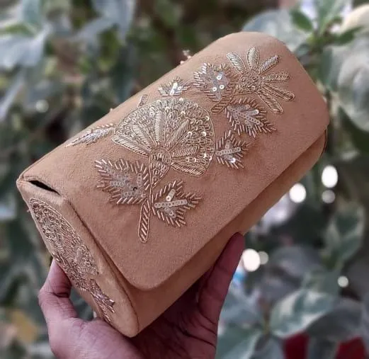 BESTSELLER embroidery work suede sling bags