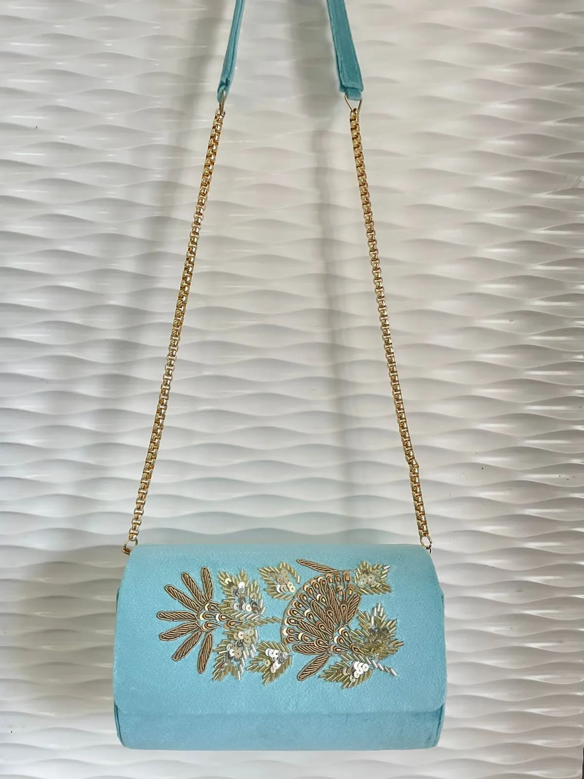 BESTSELLER embroidery work suede sling bags