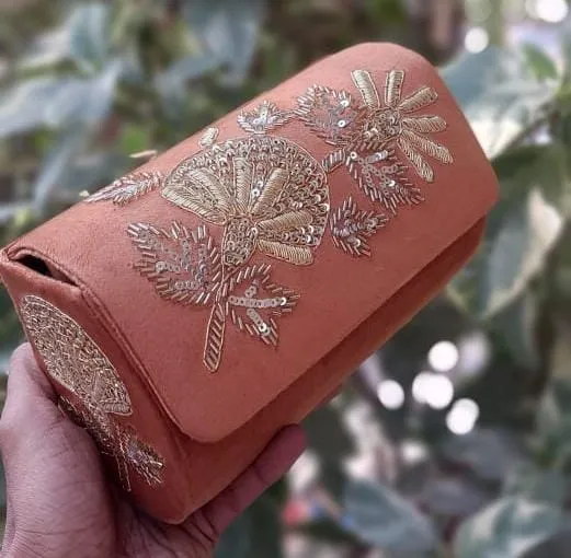 BESTSELLER embroidery work suede sling bags