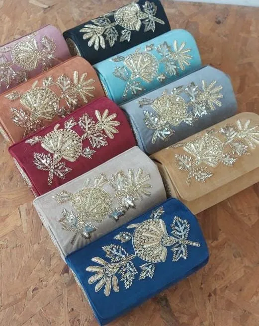 BESTSELLER embroidery work suede sling bags
