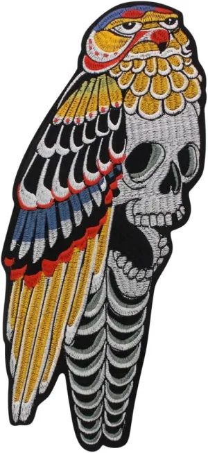 Bird Patch Woodpecker Animals Embroidered Applique Patches Skull Iron on Badge DIY Garment Jackets Bag Decor Accessories Sewing