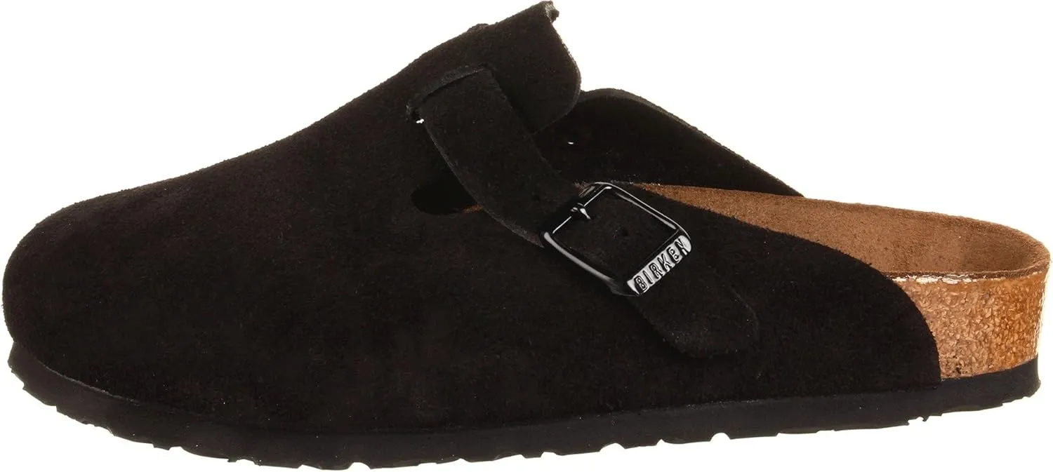 Birkenstock Unisex-Adult Boston Bosten Super-Runner Work Shoes Natural Leather Black Size 36-Normal Footbed, 10