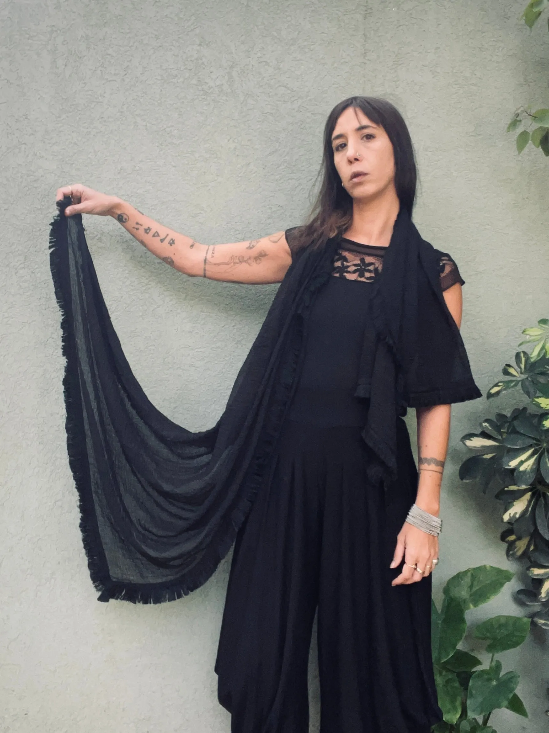 Black Fringe scarf