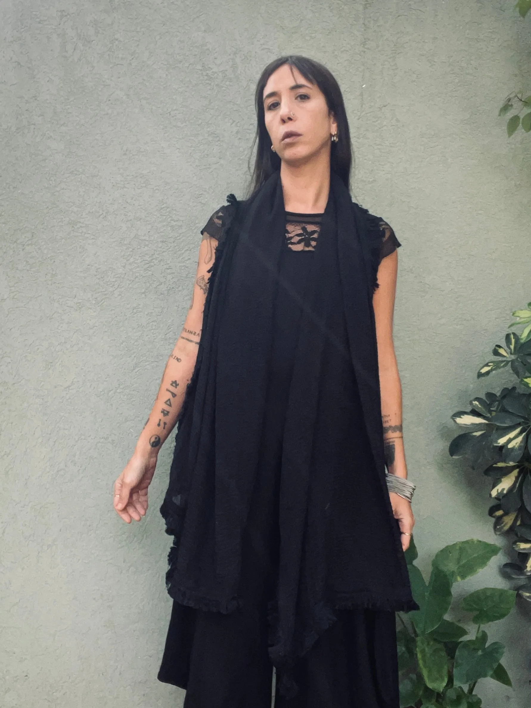 Black Fringe scarf
