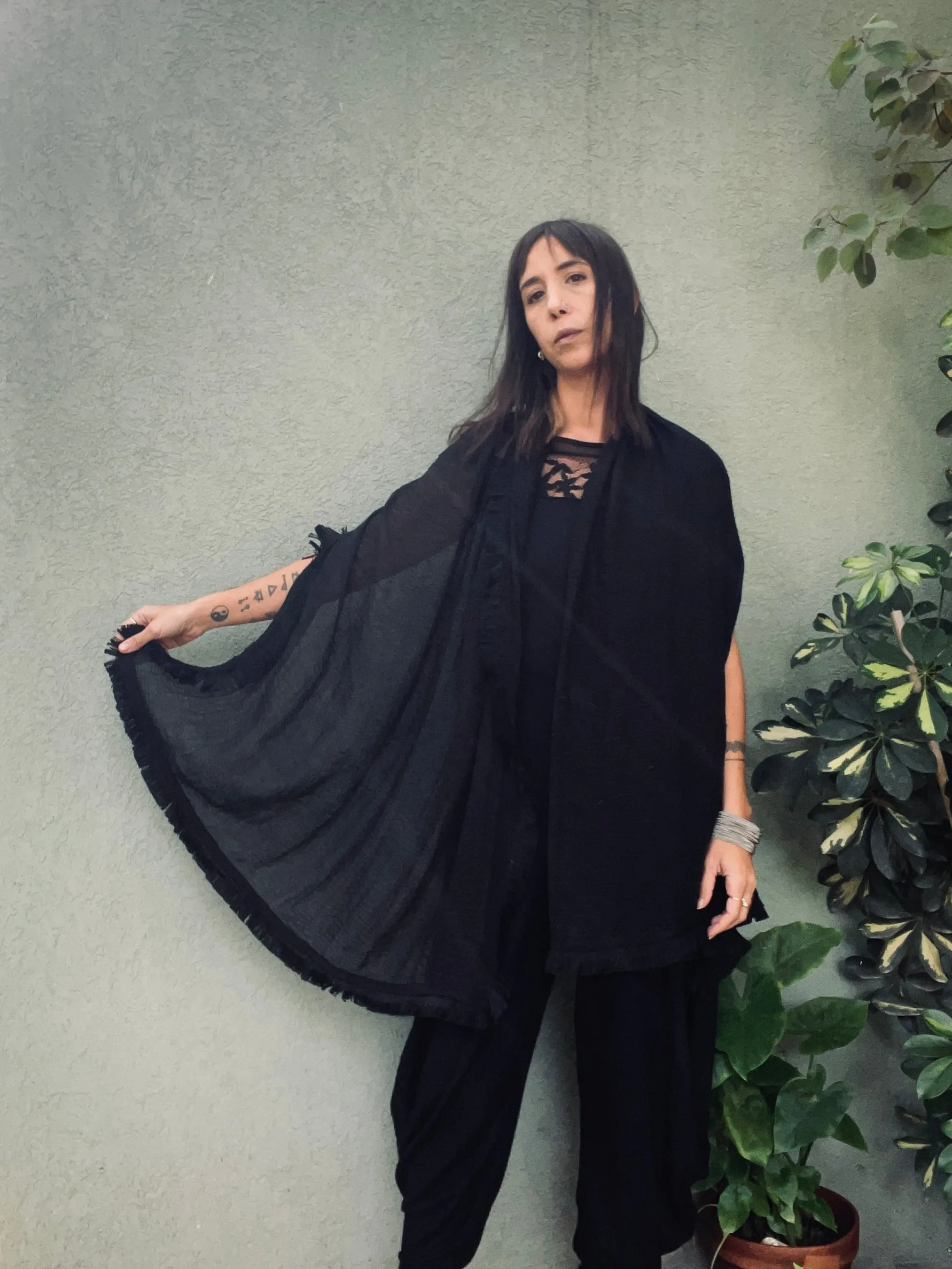 Black Fringe scarf