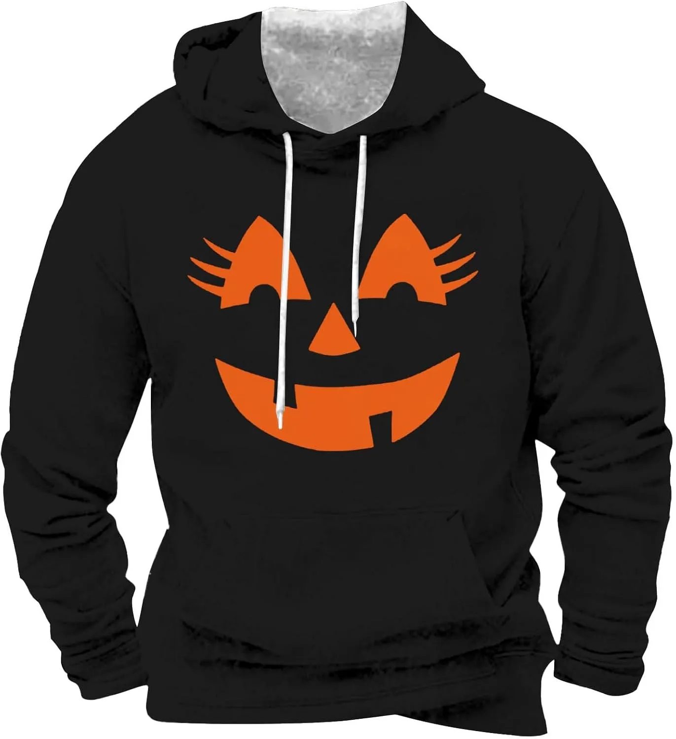 Black Hoodie Pumpkin Print Hooded Sweatshirt Pullover Hoodie Men Men Hoodie Lightweight Men Hoodie Lightweight