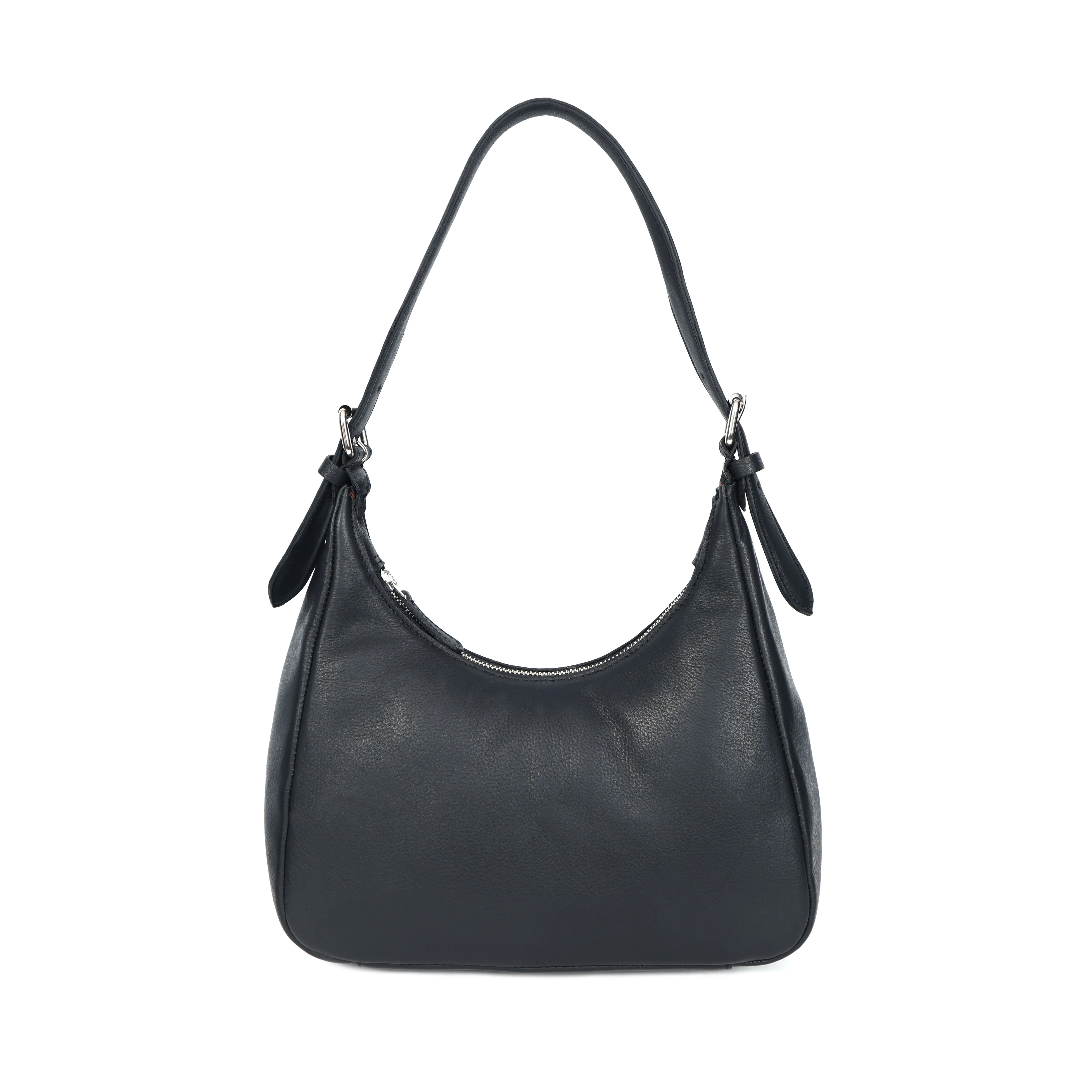 Black Leather Hobo Bag – Stylish, Spacious & Versatile Everyday Handbag for Women.BG-1636