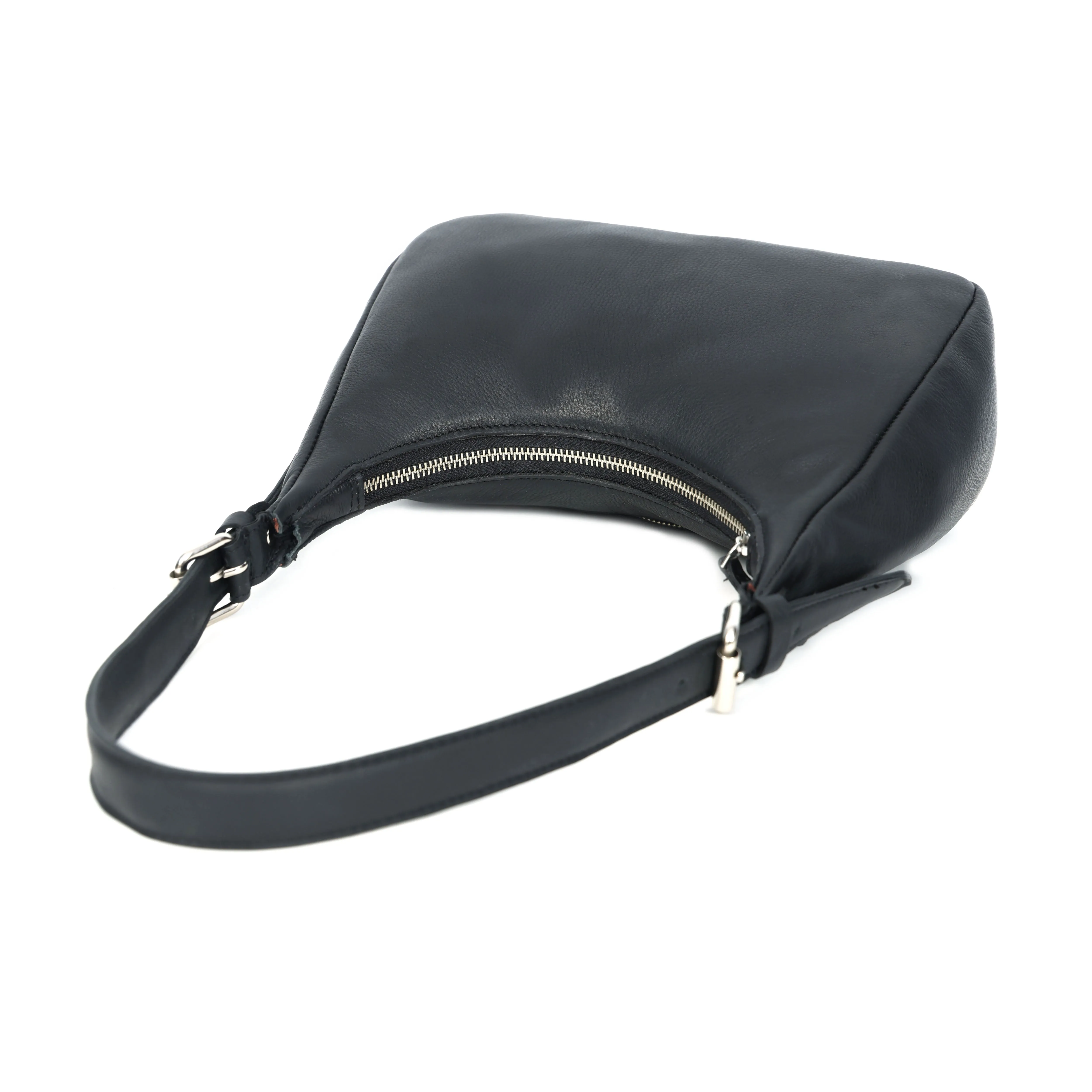 Black Leather Hobo Bag – Stylish, Spacious & Versatile Everyday Handbag for Women.BG-1636