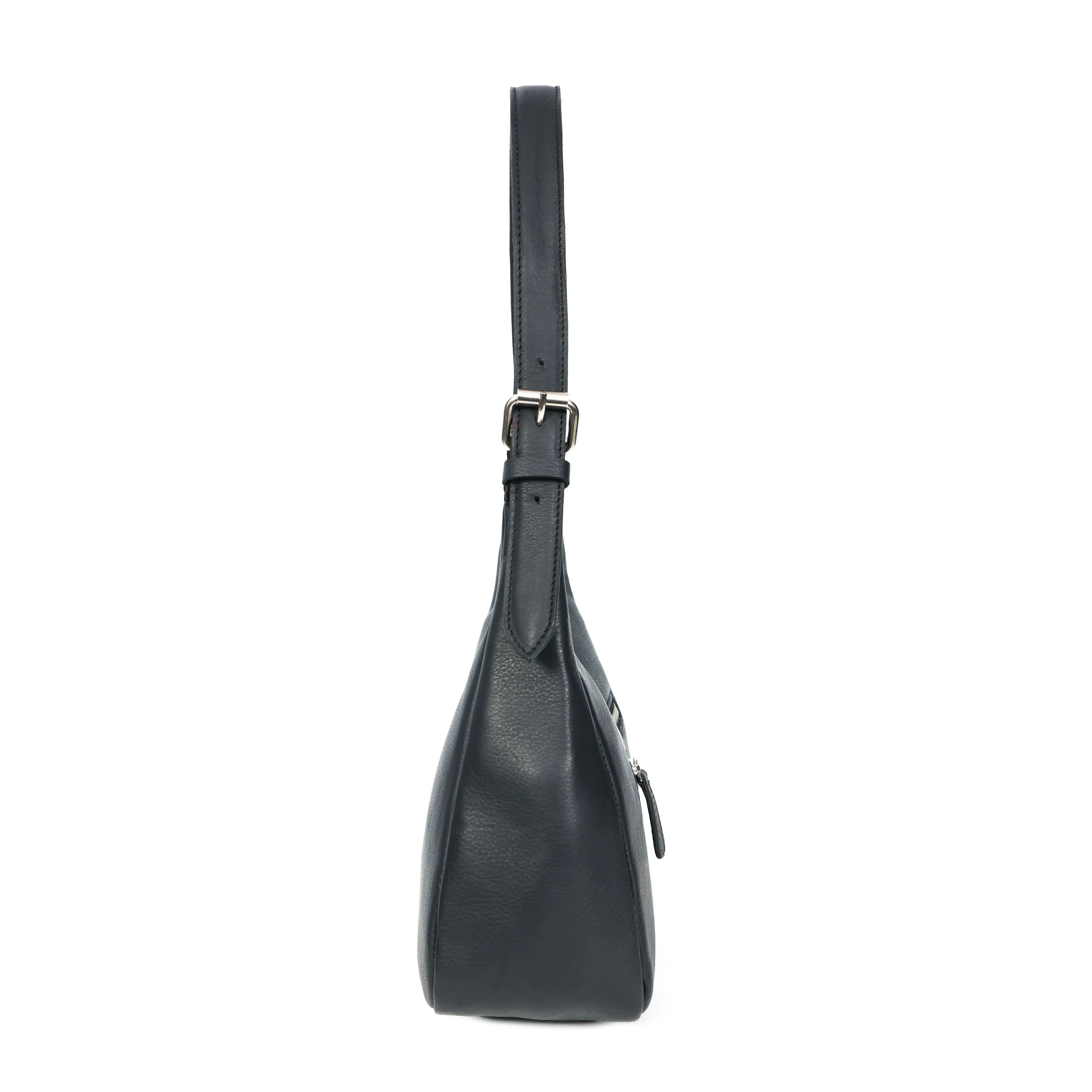Black Leather Hobo Bag – Stylish, Spacious & Versatile Everyday Handbag for Women.BG-1636