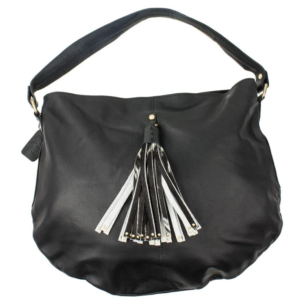 Black Leather Ladies Bag